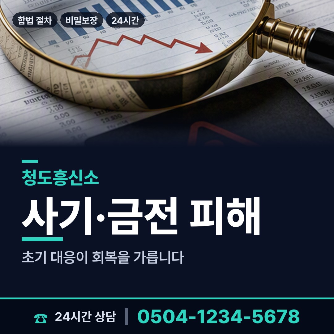 청도 청도읍유호출장소 횡령조사 상담 안내